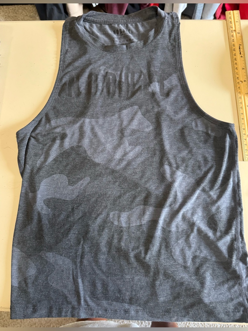 No Bull Gray Camo Sleeveless Tank Top - size S